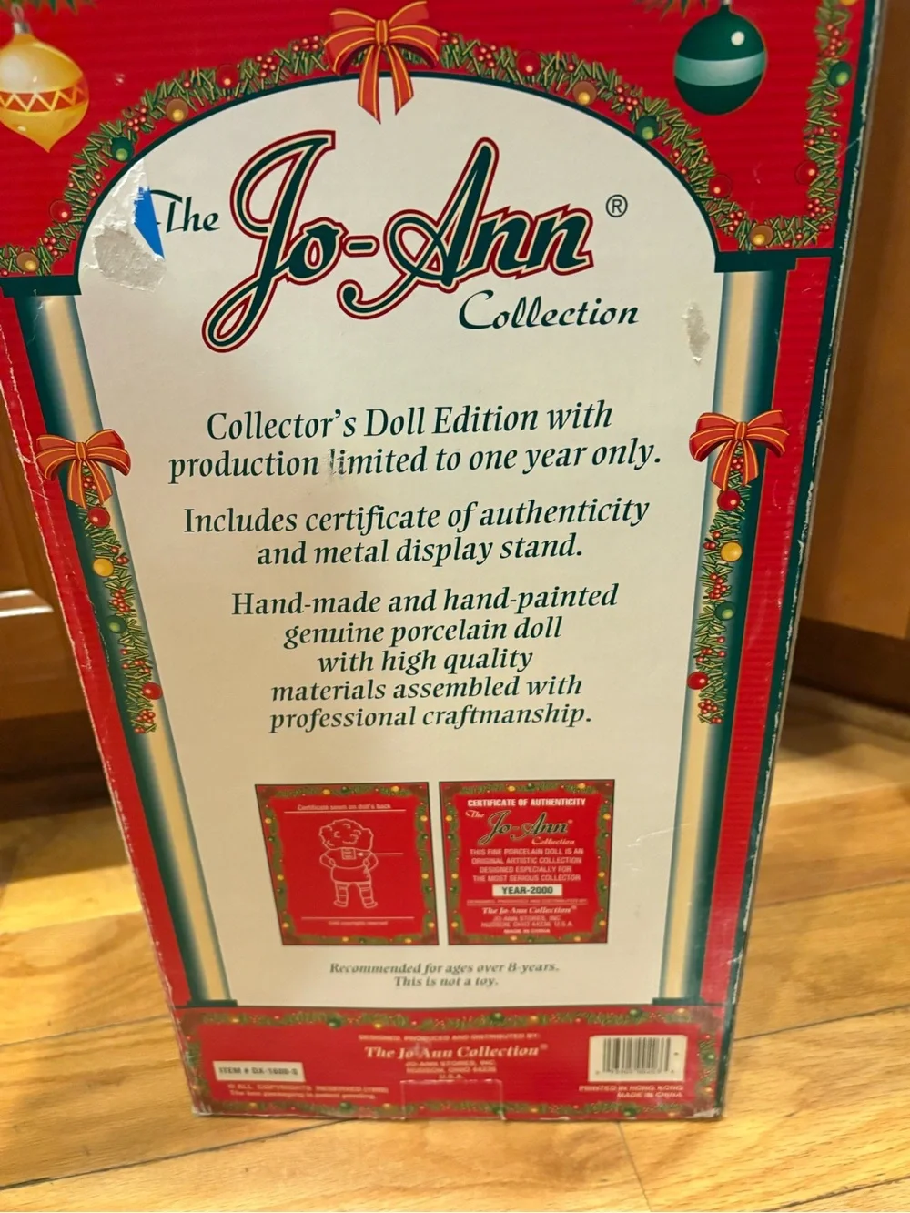 Jo-Ann Collection Limited Edition Porcelain Doll - Red & Gold Holiday Dress
